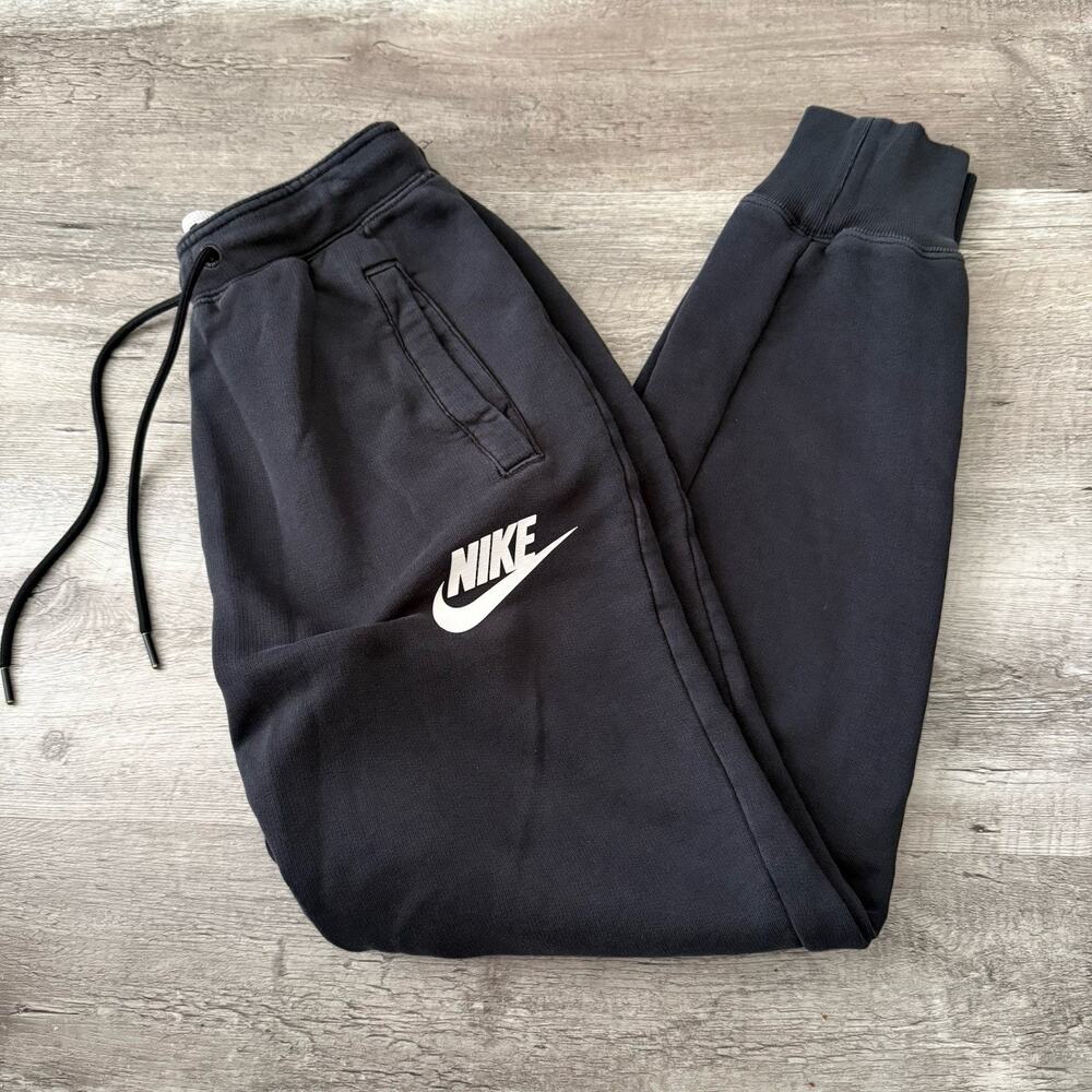 VTG Nike Sportswear Joggers Mens Sz XS Black Tapered Sweatpants AJ7365